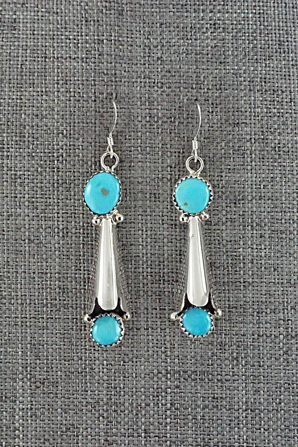 Turquoise & Sterling Silver Earrings - Roger Pino
