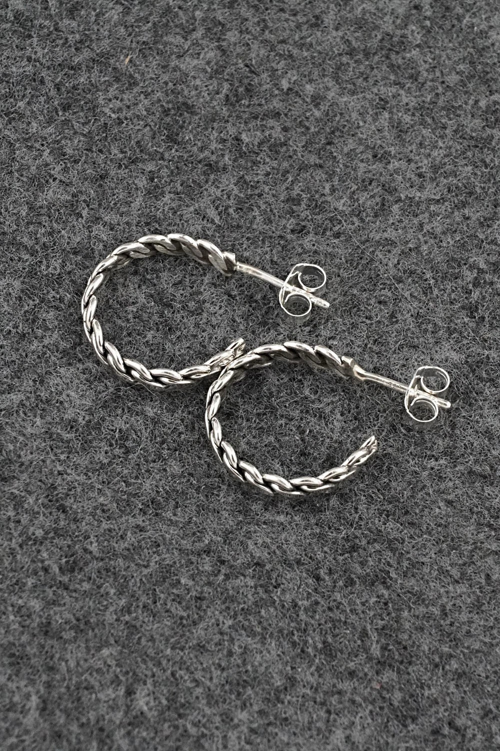 Sterling Silver Hoop Earrings - Elaine Tahe