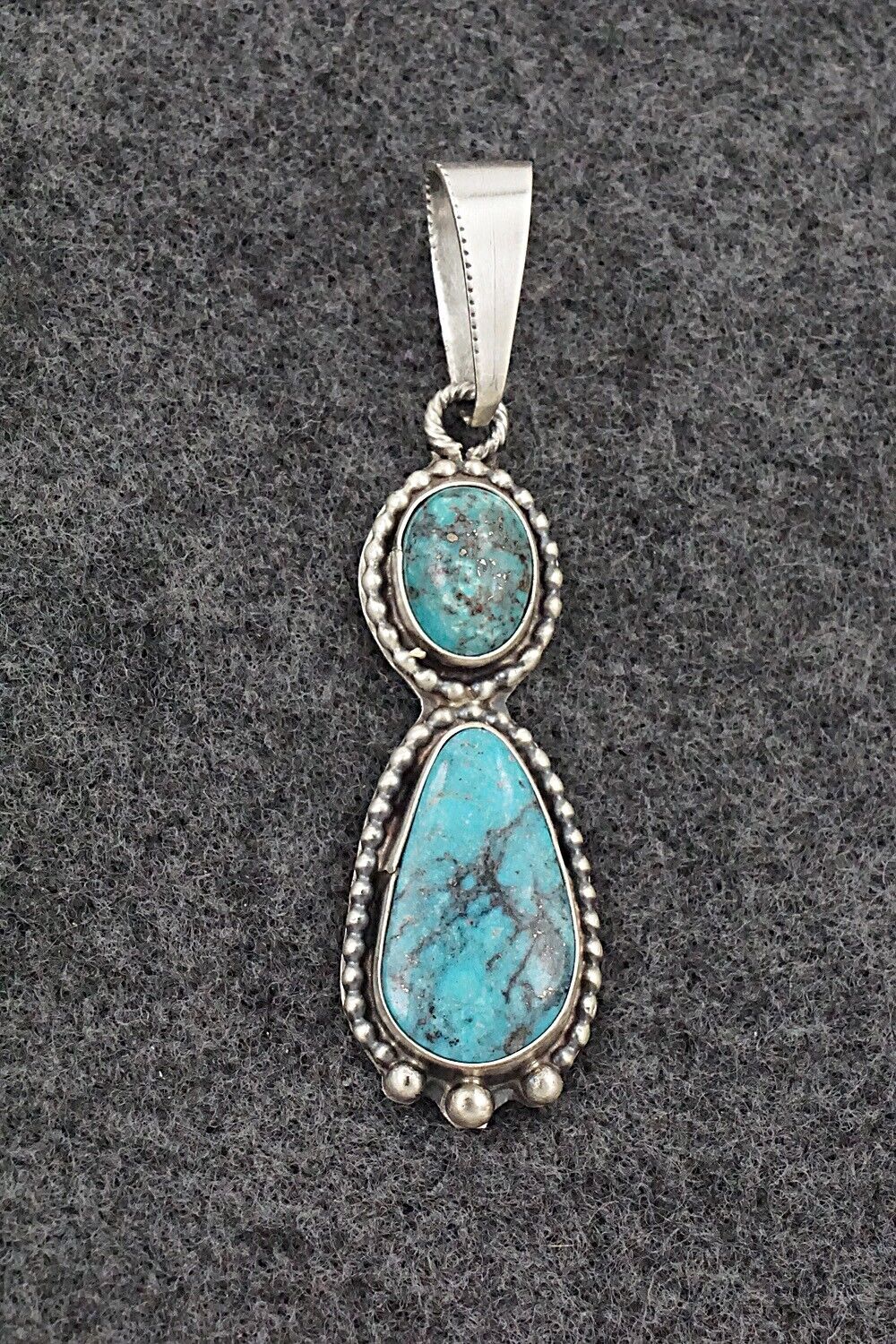 Turquoise & Sterling Silver Pendant - Jimmy Garcia