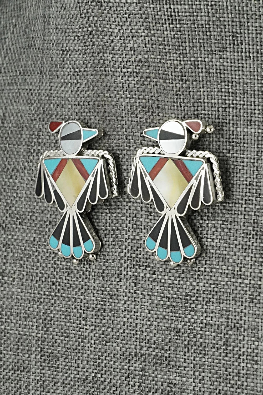 Multi-Stone & Sterling Silver Earrings - Adrian Wallace