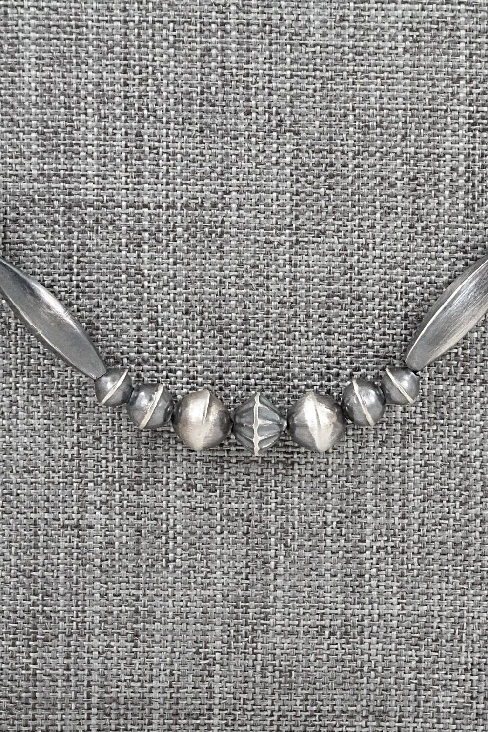 Sterling Silver Navajo Pearl Necklace 24" - Vintage