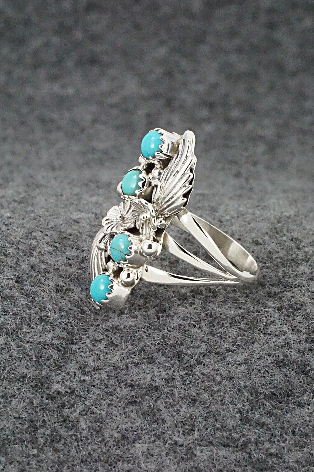 Turquoise & Sterling Silver Ring - Alice Rose Saunders - Size 7.25