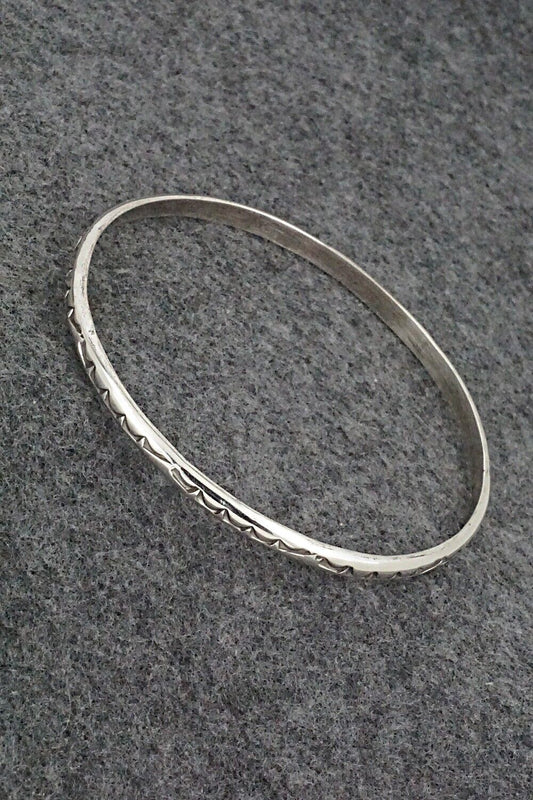 Sterling Silver Bangle Bracelet - Elaine Tahe