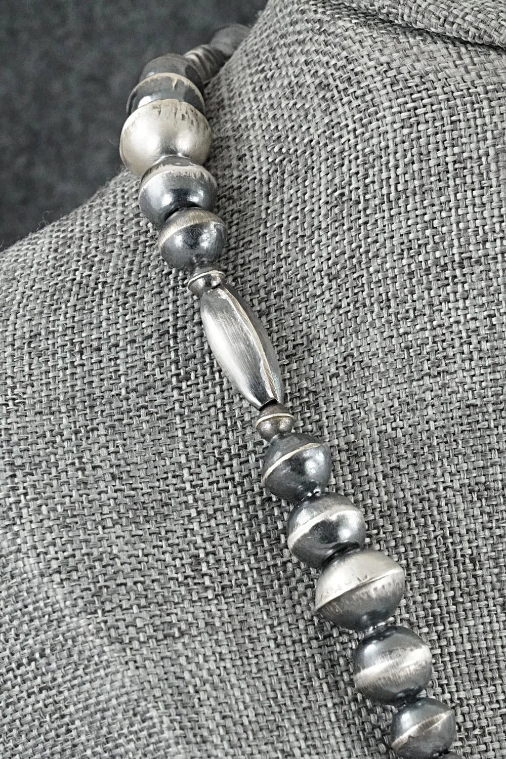 Sterling Silver Navajo Pearl Necklace 18" - Vintage