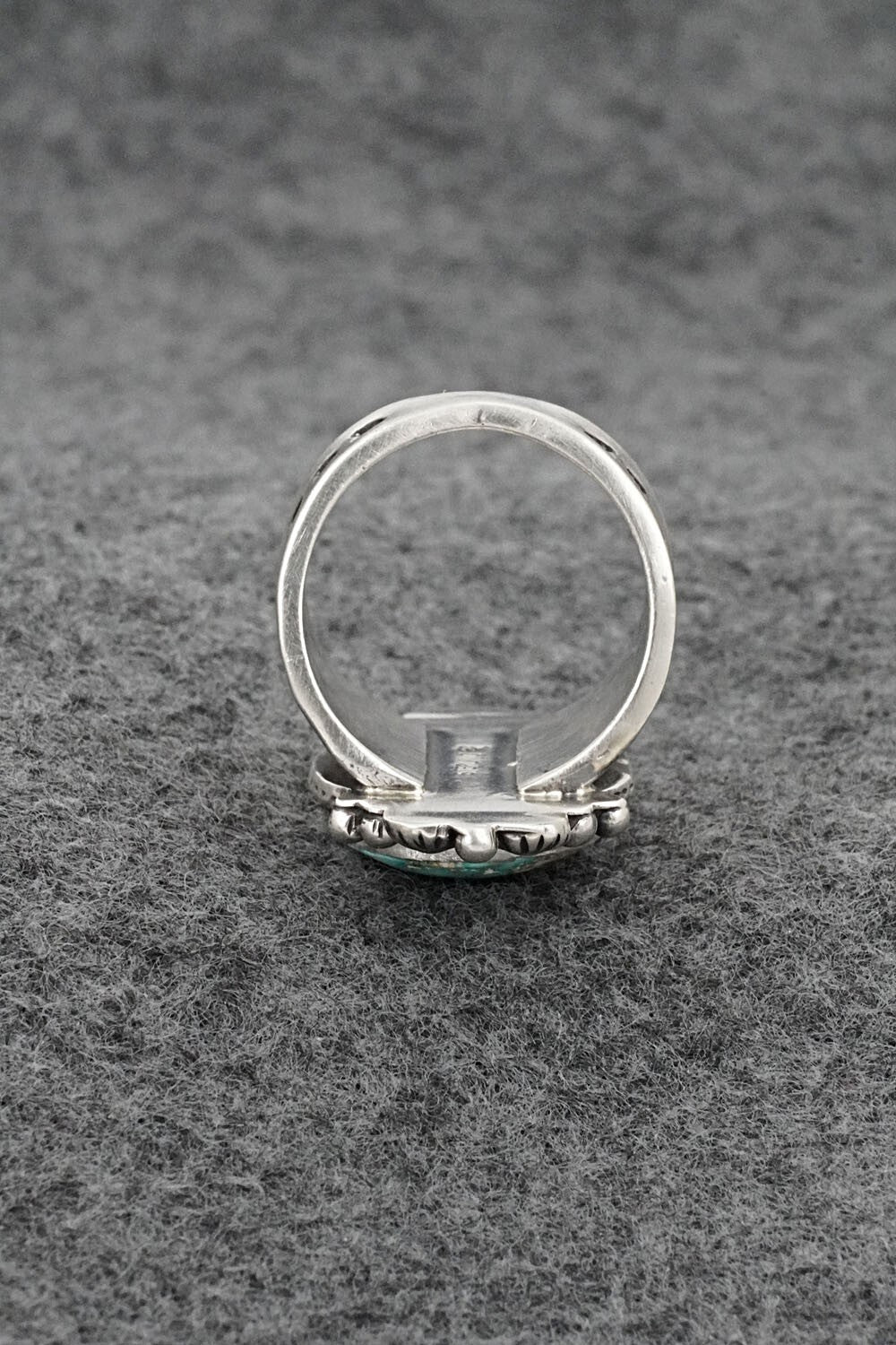 Turquoise & Sterling Silver Ring - Samuel Yellowhair - Size 7