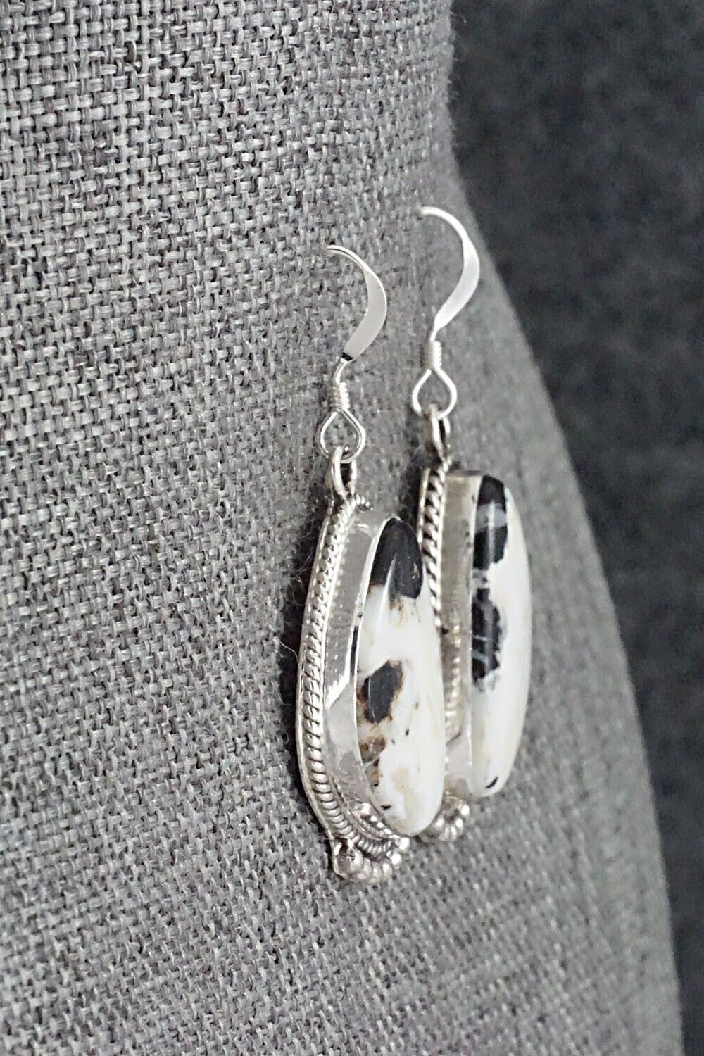 White Buffalo & Sterling Silver Earrings - Sharon McCarthy
