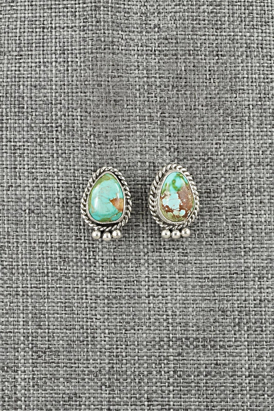 Turquoise & Sterling Silver Earrings - Eugene Gruber