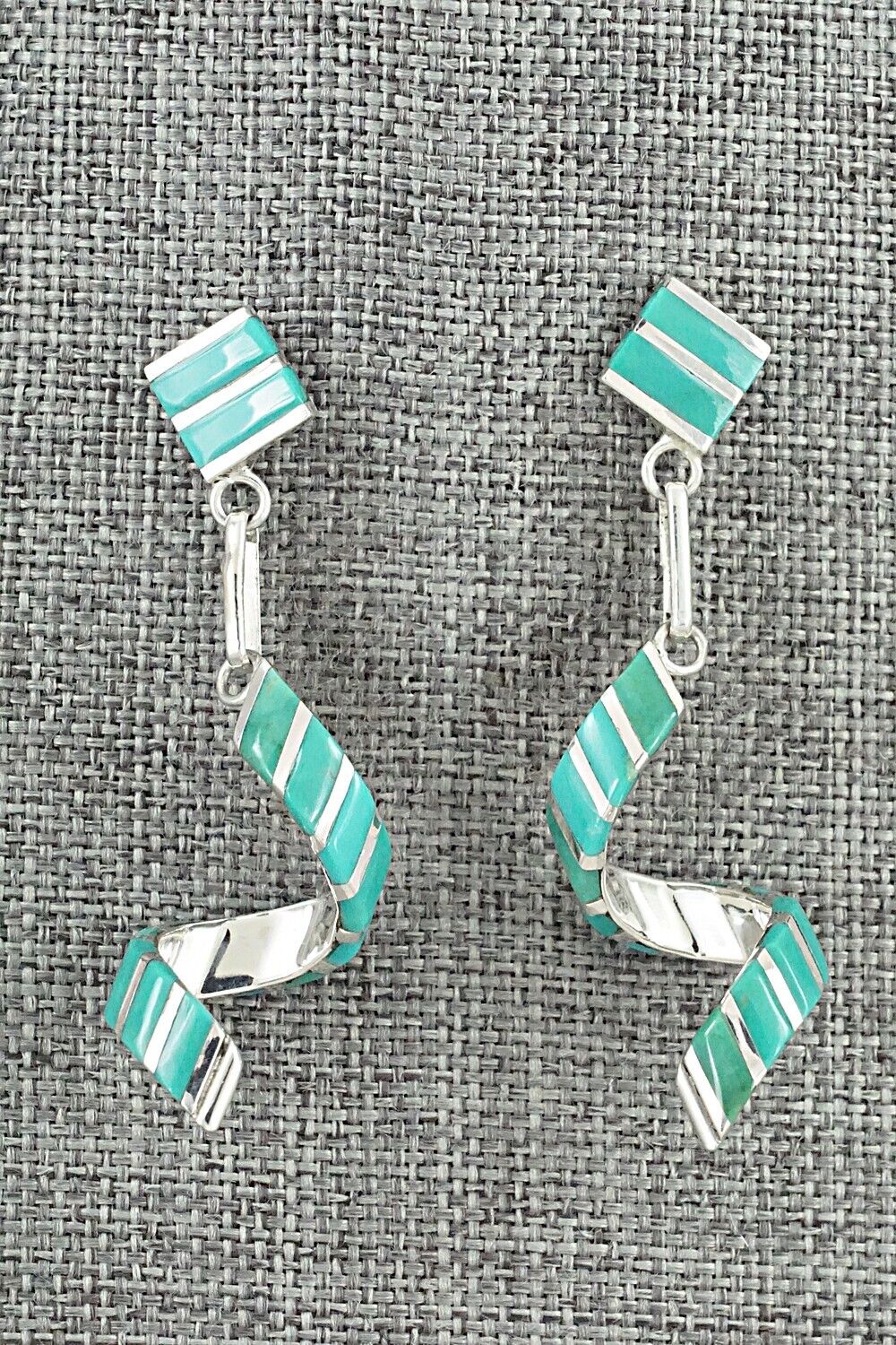 Turquoise & Sterling Silver Earrings - Shawn Shetya