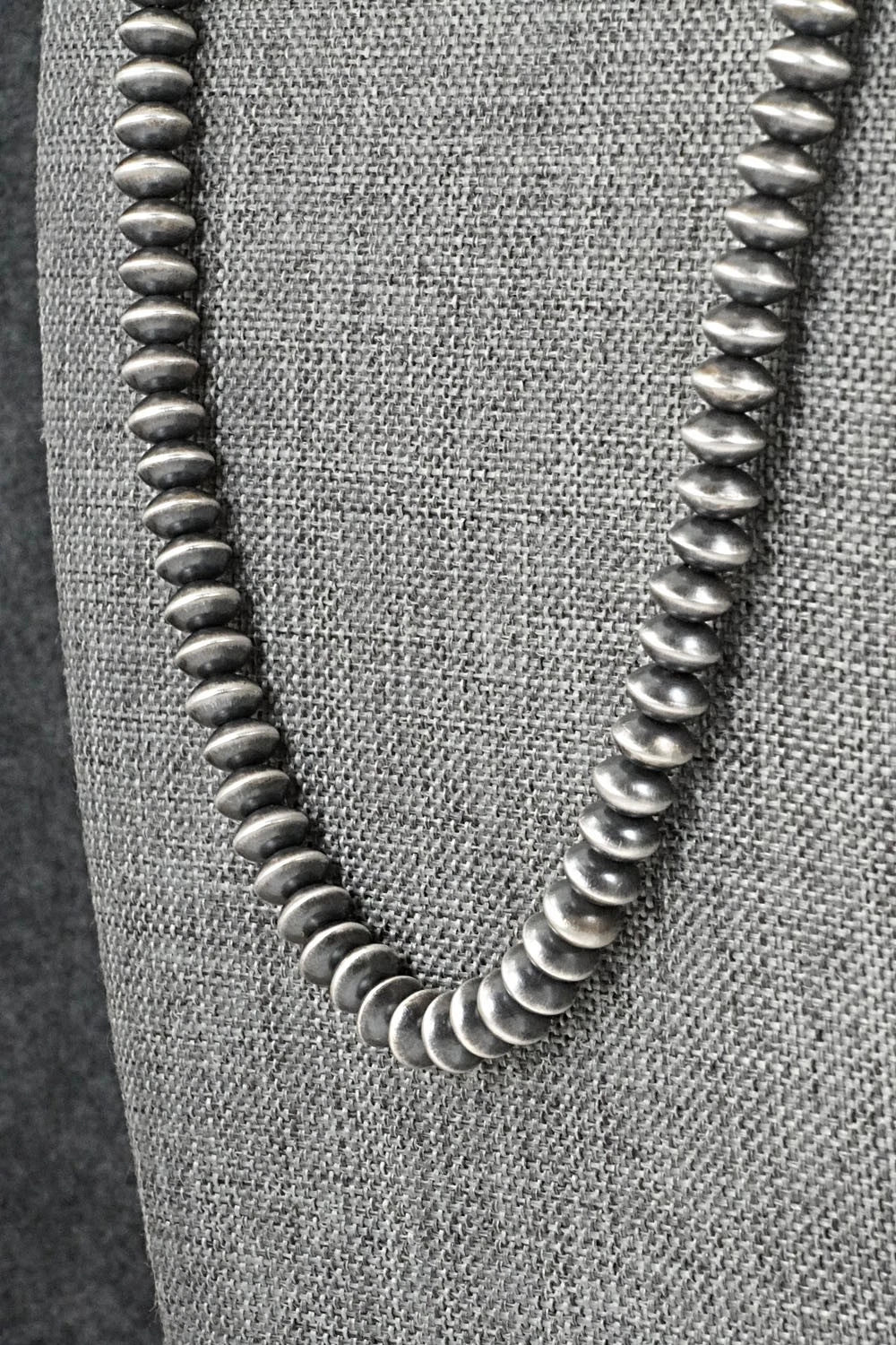 Sterling Silver Navajo Pearl Necklace 26" - Crystal Haley