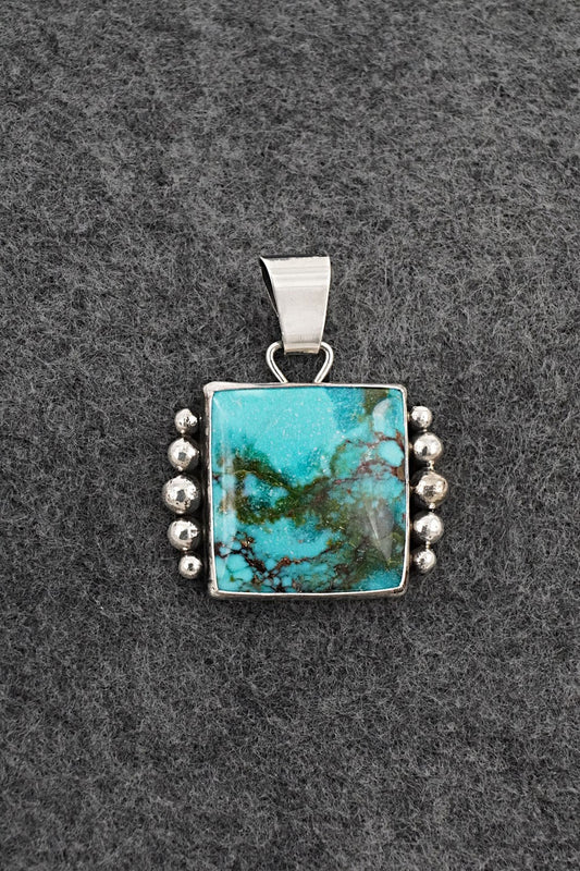 Turquoise & Sterling Silver Pendant - Eugene Gruber