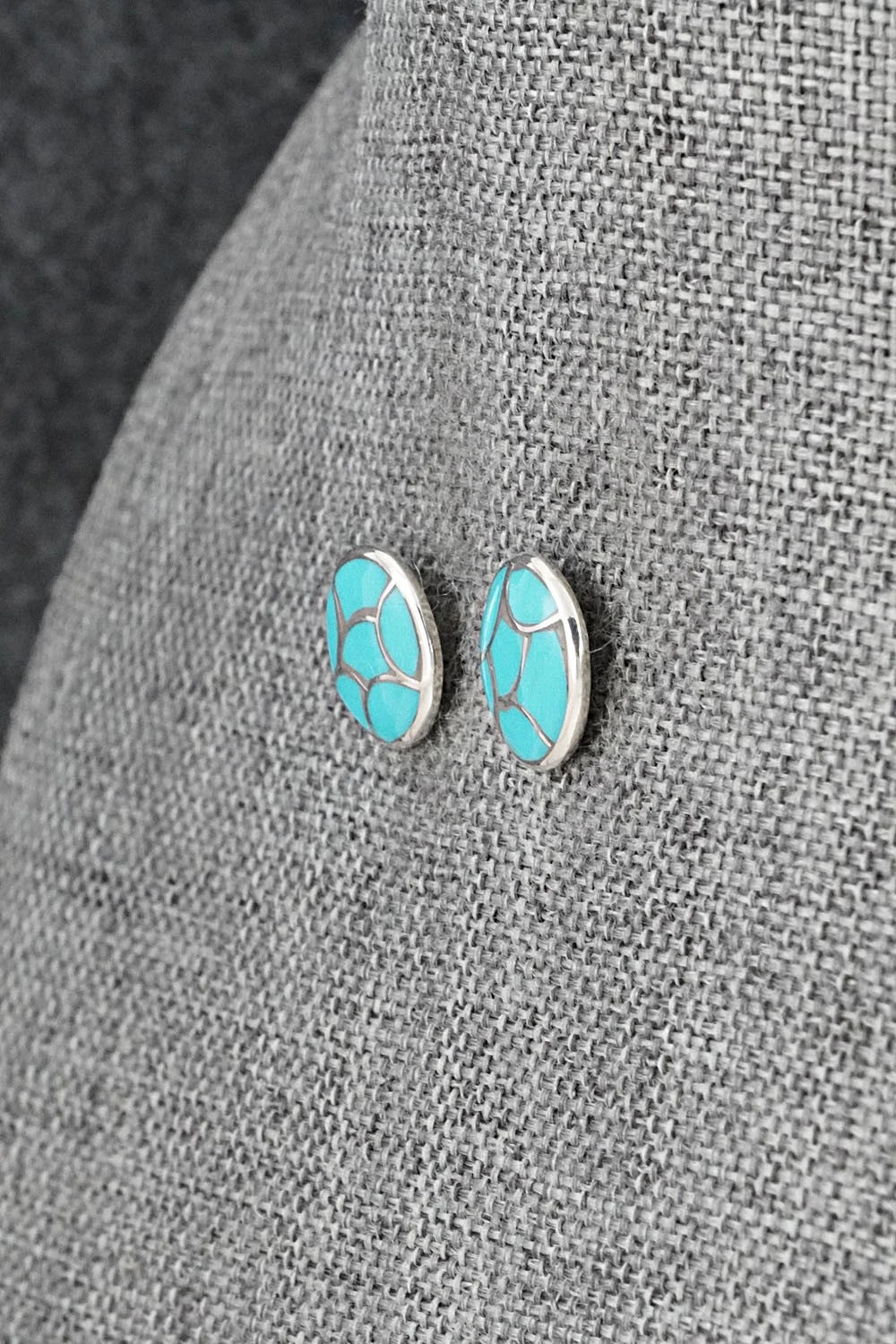 Turquoise & Sterling Silver Earrings - Orena Leekya