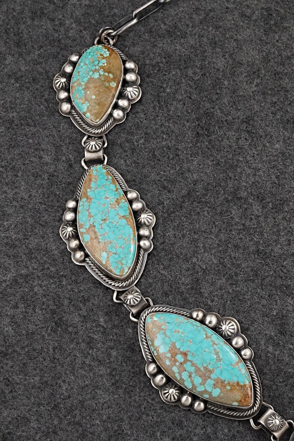 Turquoise & Sterling Silver Necklace and Earrings Set - Kathleen Livingston