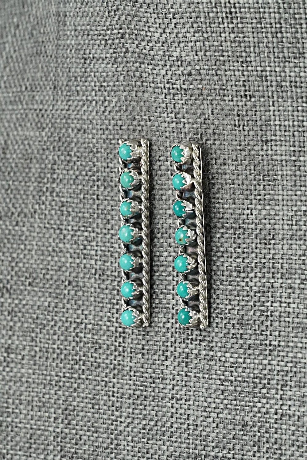 Turquoise & Sterling Silver Earrings - Dominic Duboise