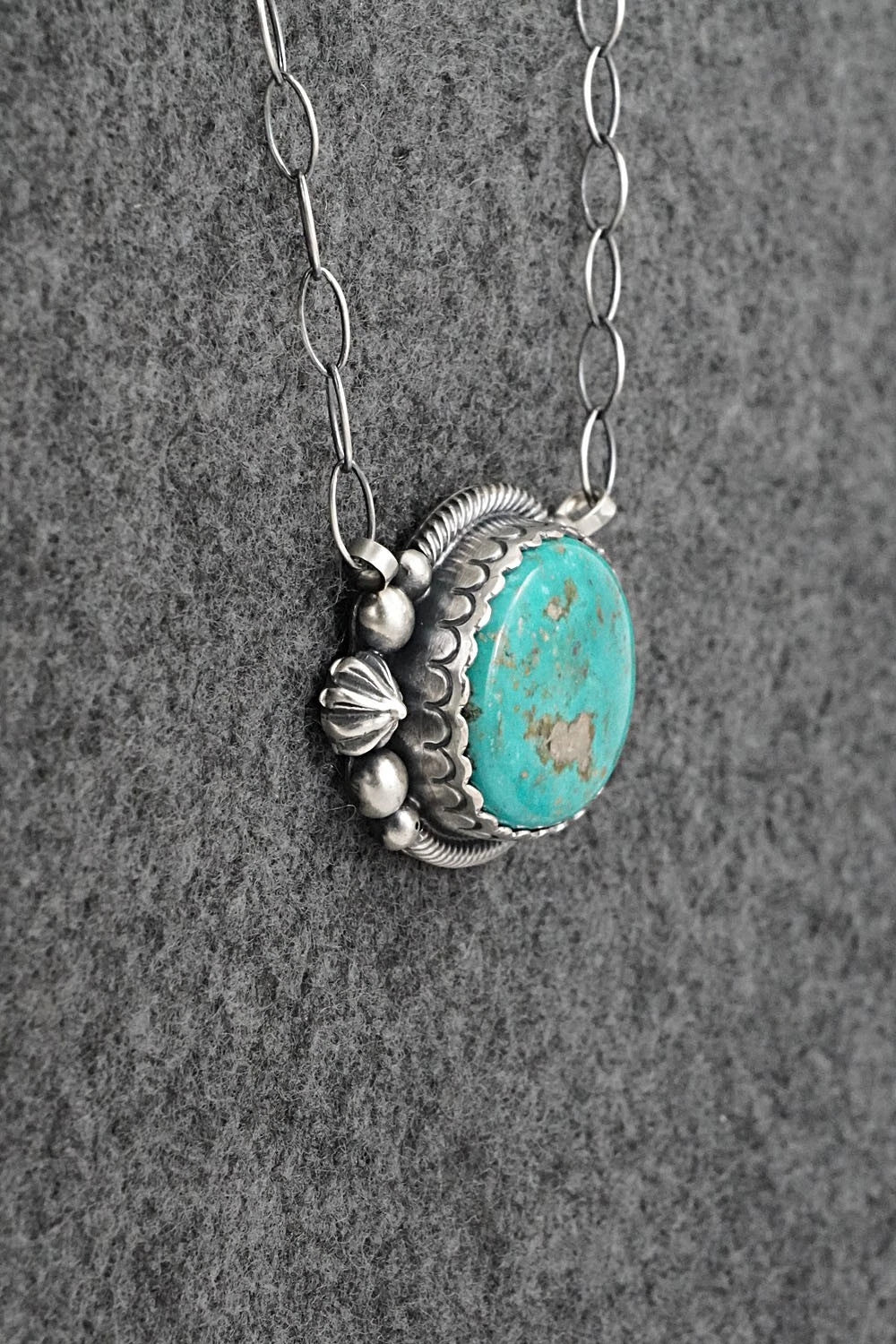 Turquoise & Sterling Silver Necklace - Mark Yazzie