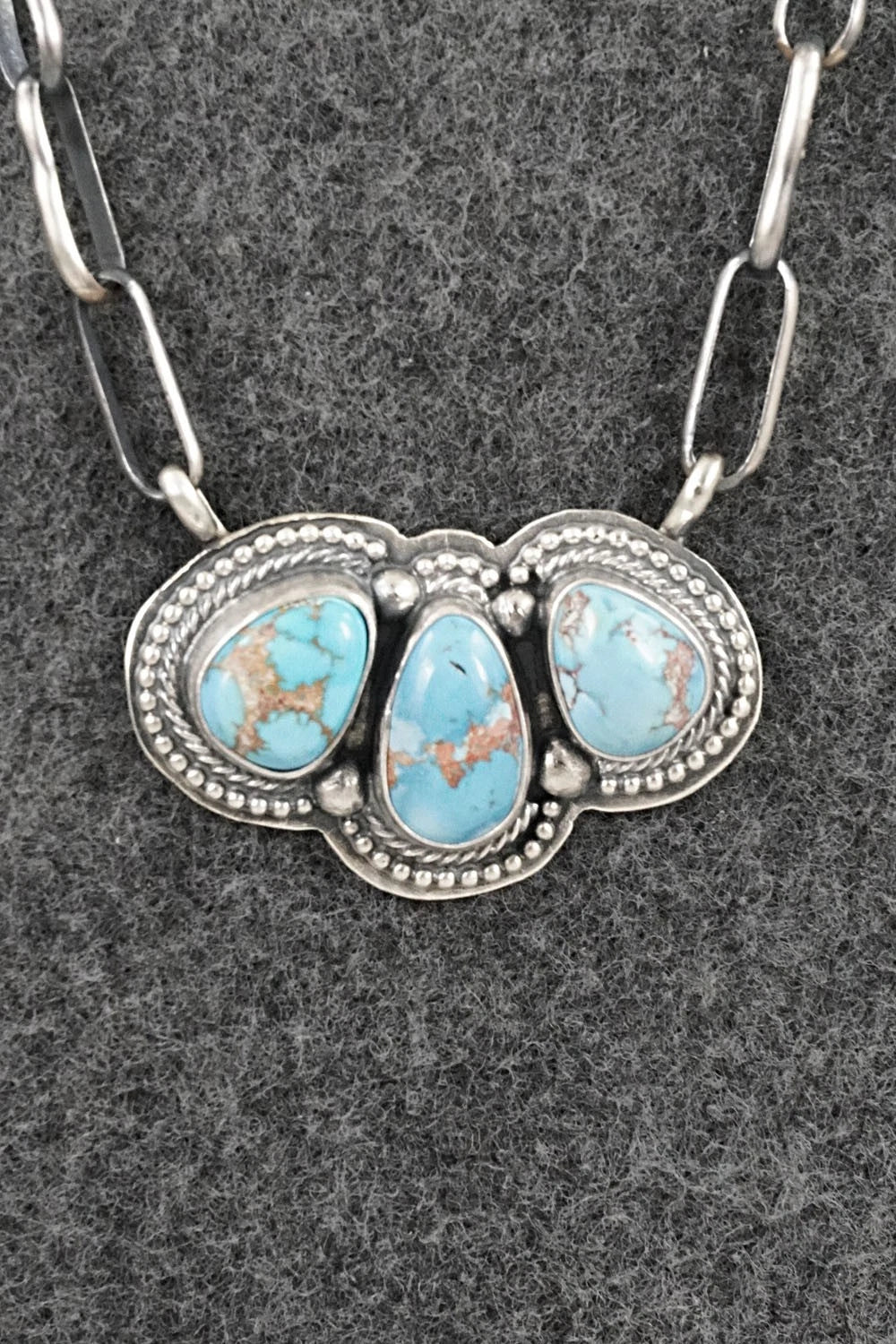 Turquoise & Sterling Silver Necklace - Darrin Livingston