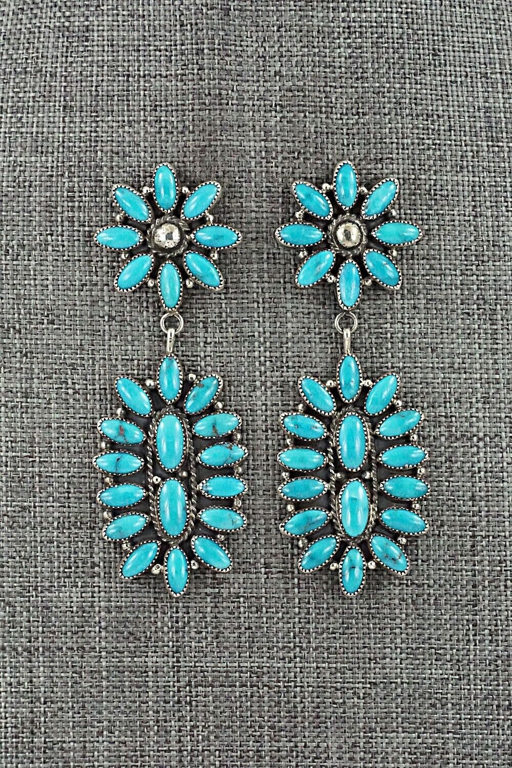 Turquoise & Sterling Silver Earrings - Anthony Skeets