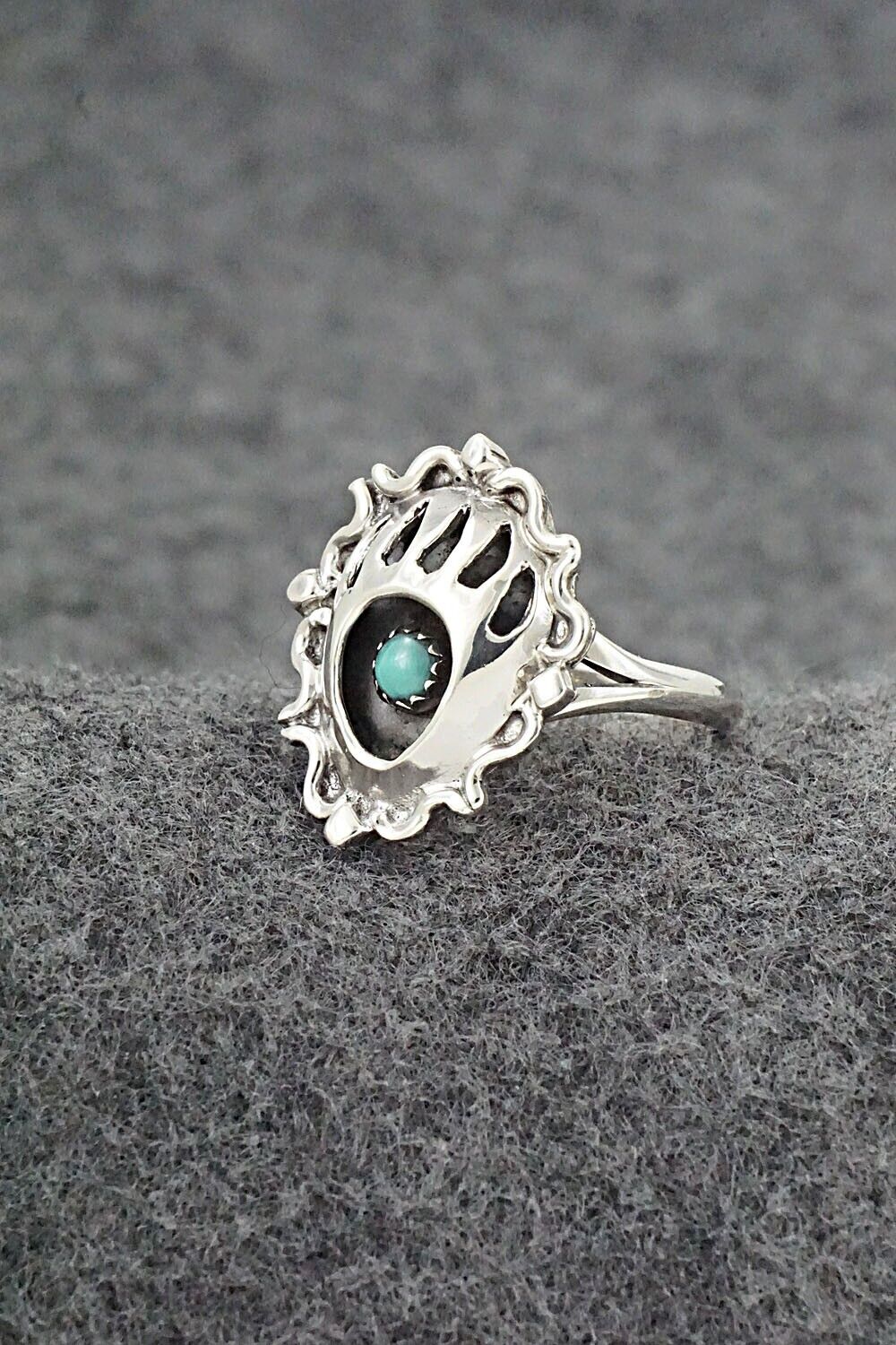 Turquoise & Sterling Silver Ring - Betty Hawthorne - Size 7.75