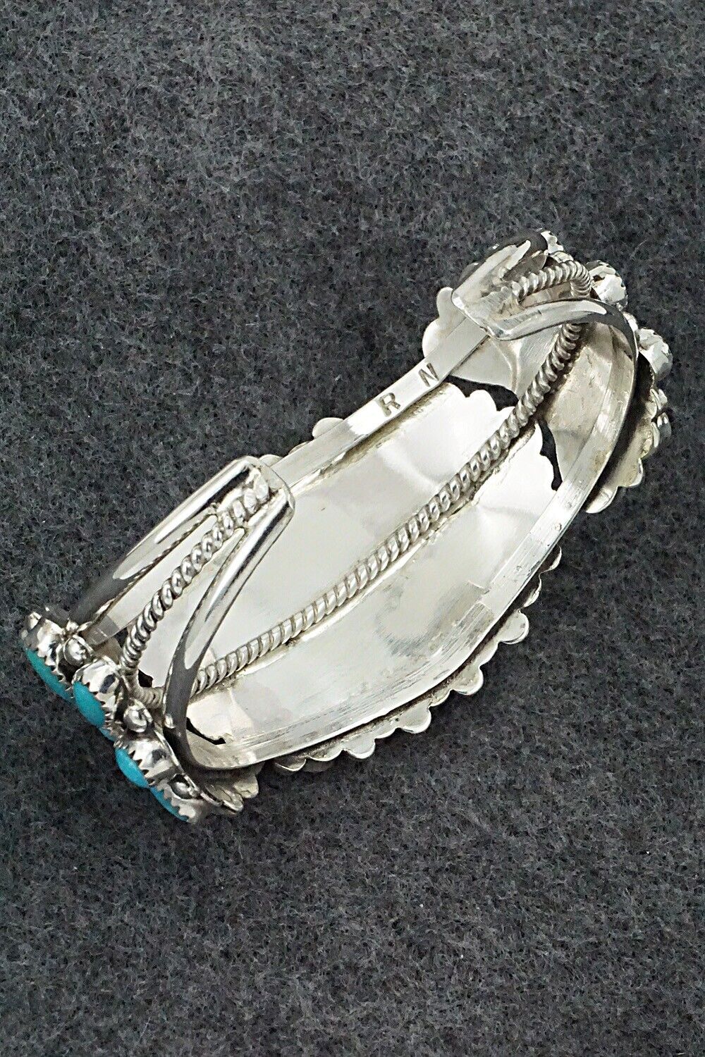 Turquoise & Sterling Silver Bracelet - Rodney Notah