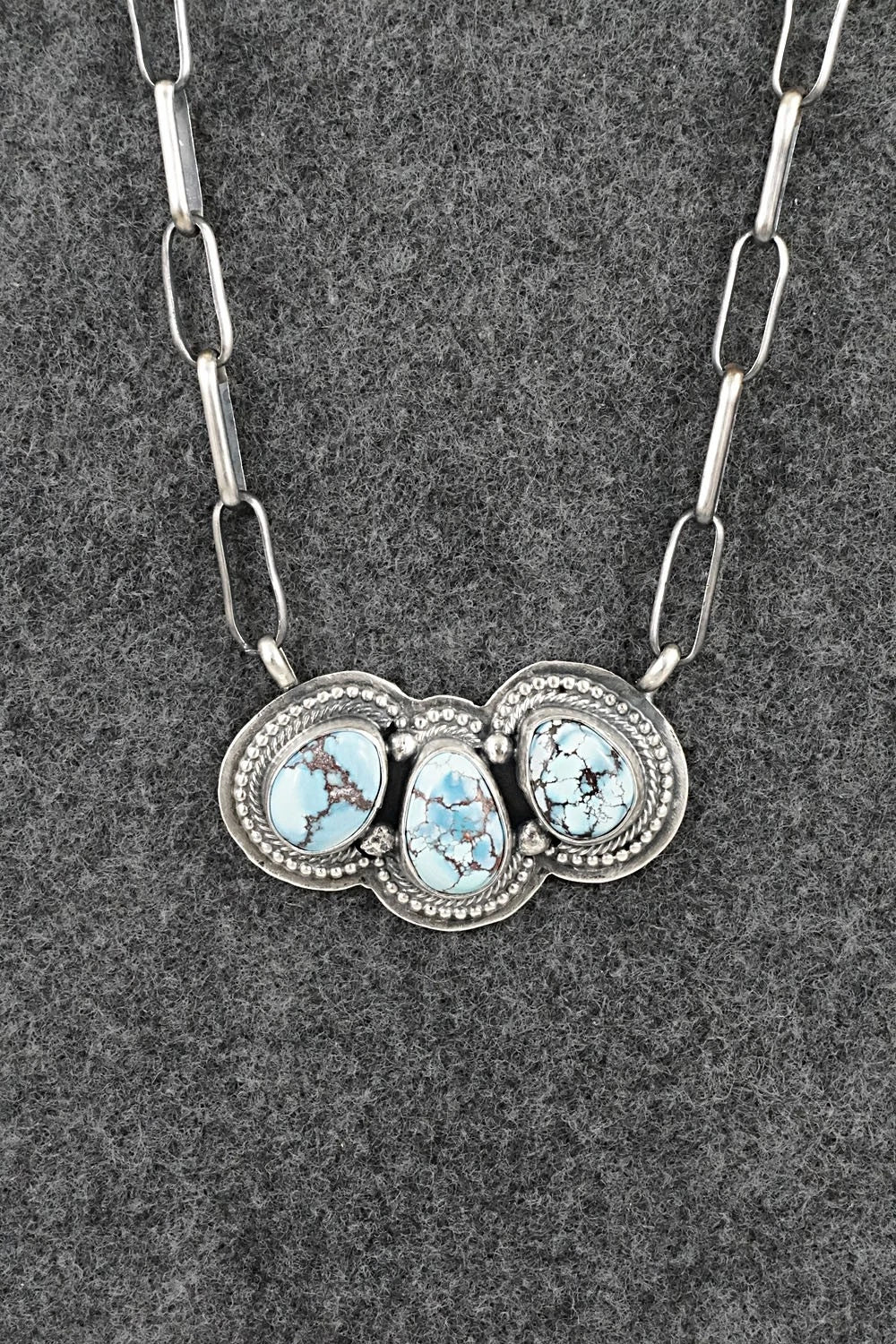 Turquoise & Sterling Silver Necklace - Darrin Livingston