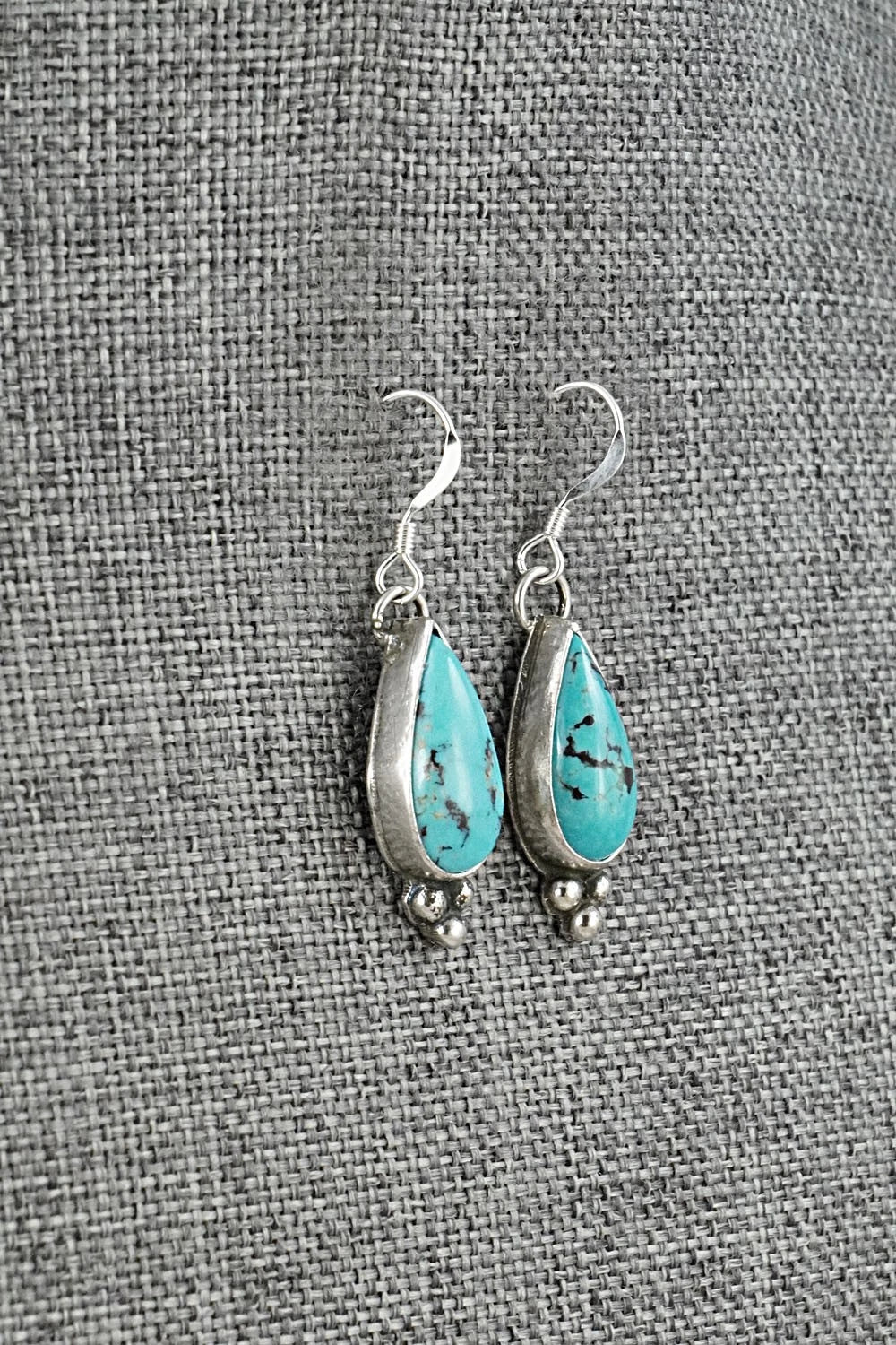 Turquoise & Sterling Silver Earrings - Robinson Martinez