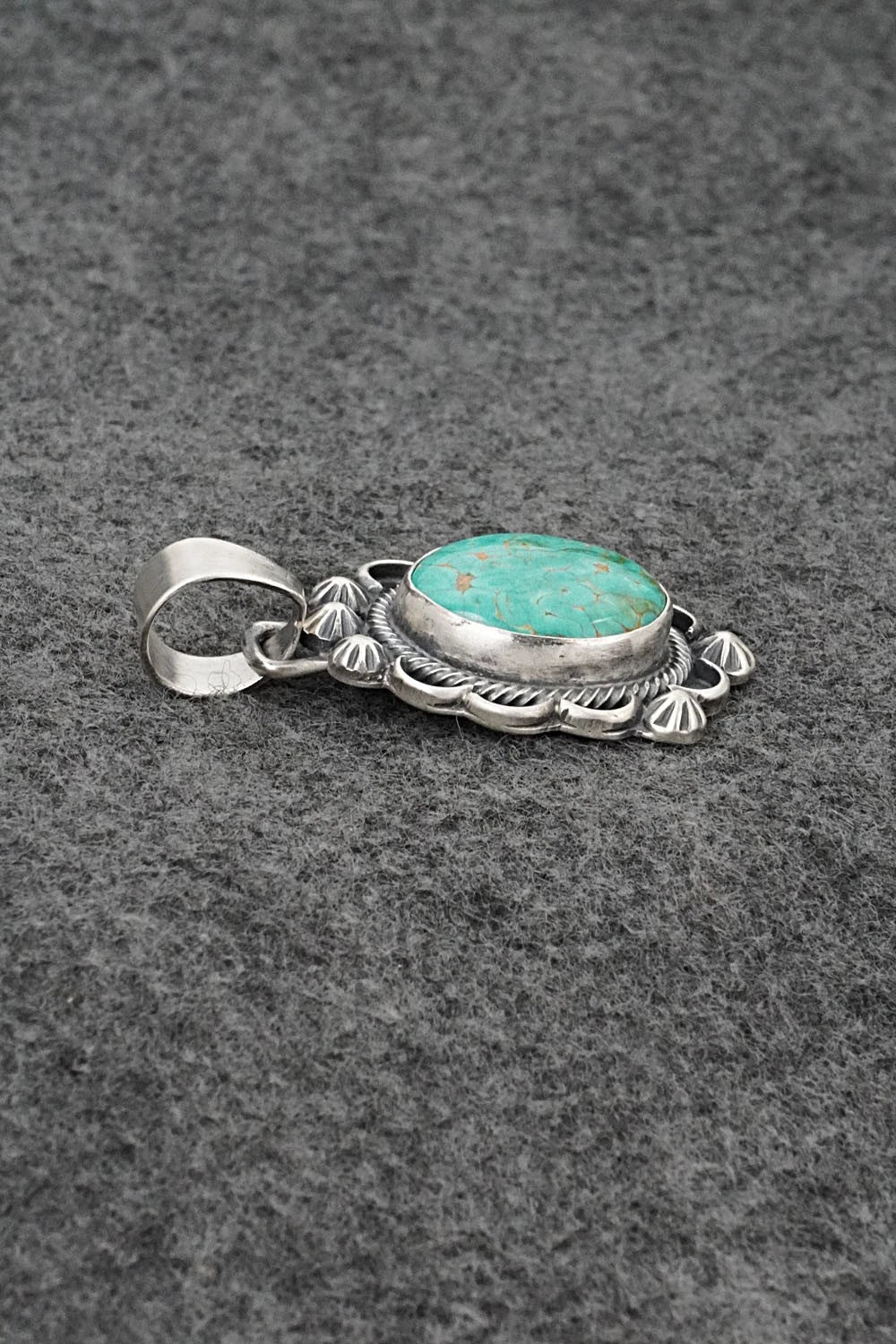 Turquoise & Sterling Silver Pendant - Bobby Johnson