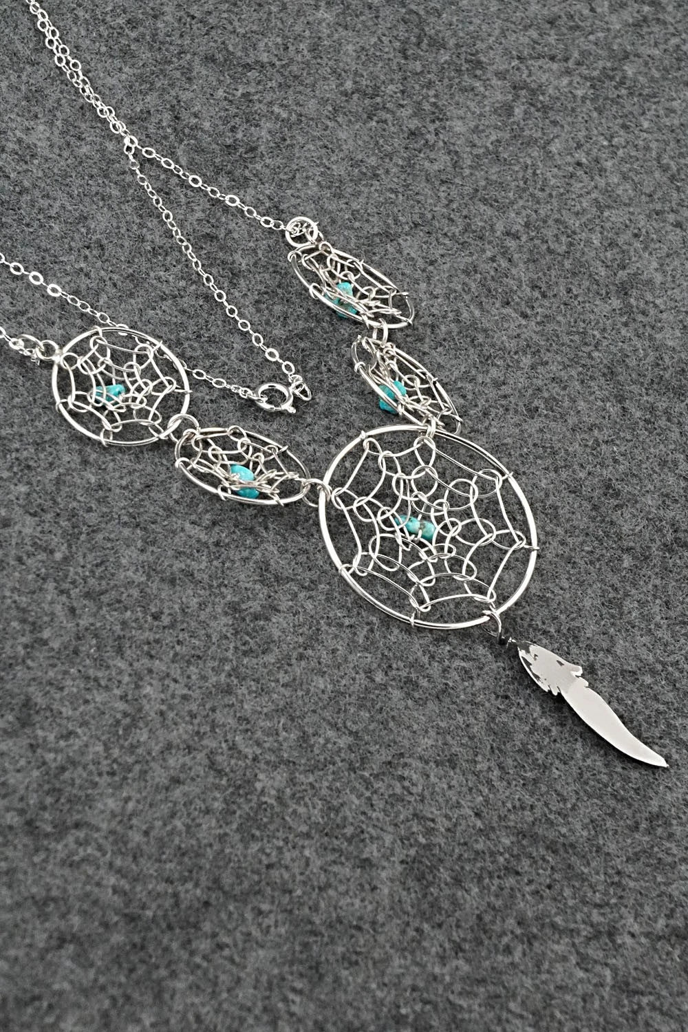 Turquoise & Sterling Silver Necklace - Lorenzo Arviso