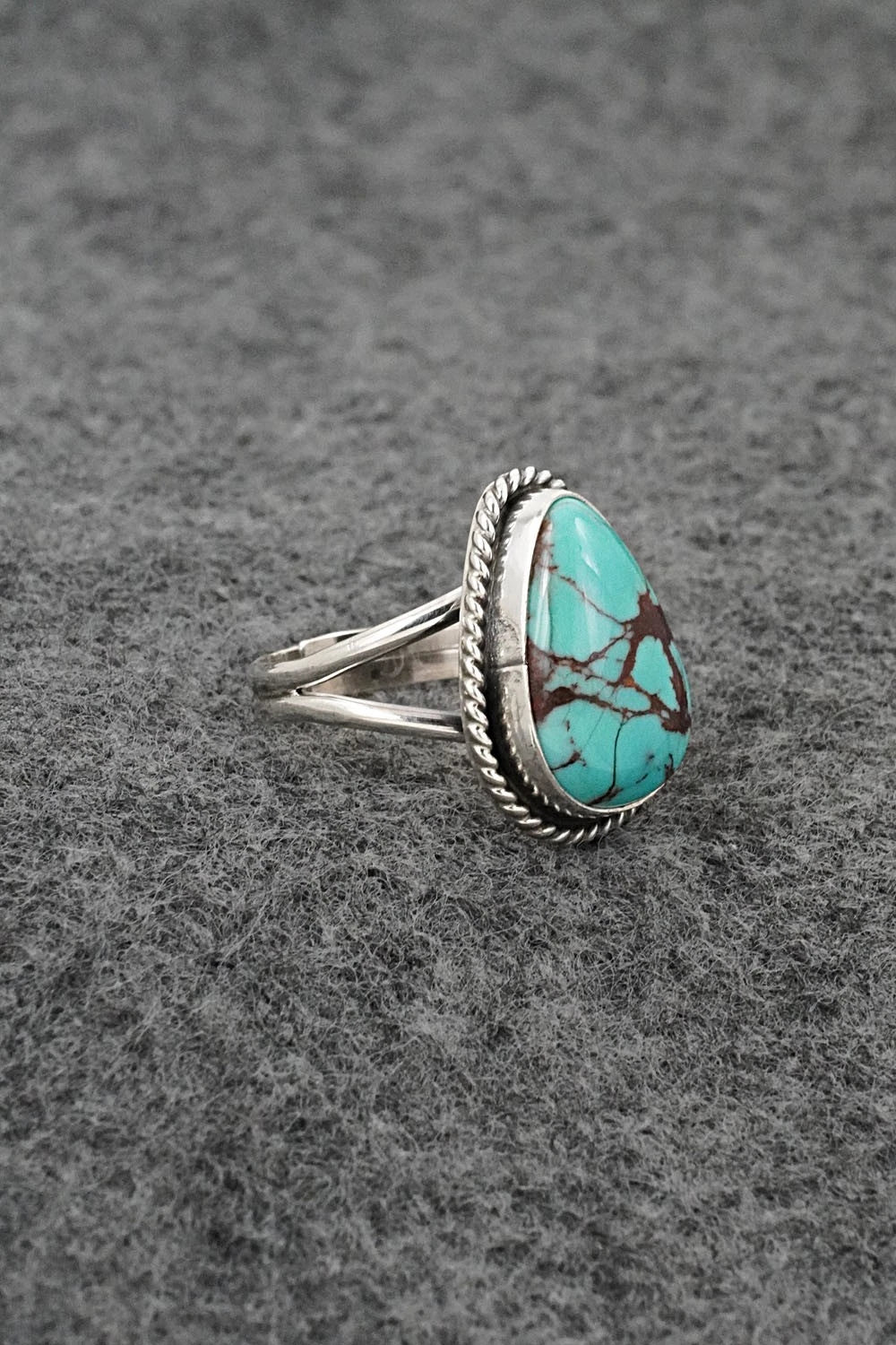 Turquoise & Sterling Silver Ring - Eugene Gruber - Size 6.5
