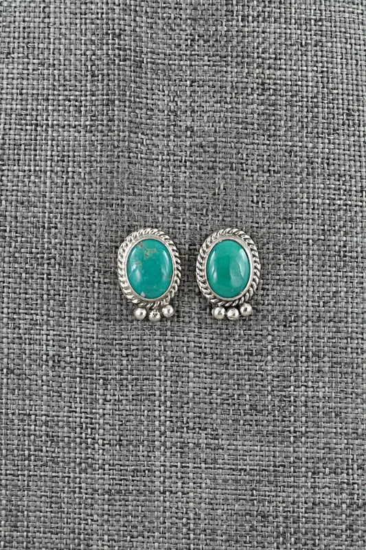 Turquoise & Sterling Silver Earrings - Rosemary Saunders
