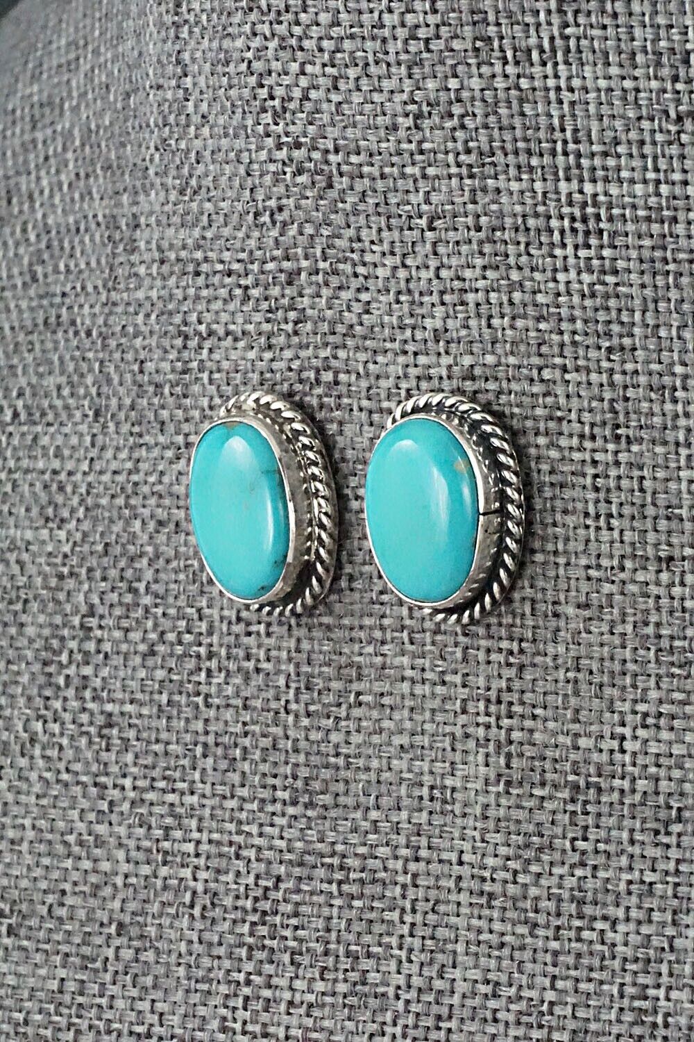 Turquoise & Sterling Silver Earrings - Marco Begaye