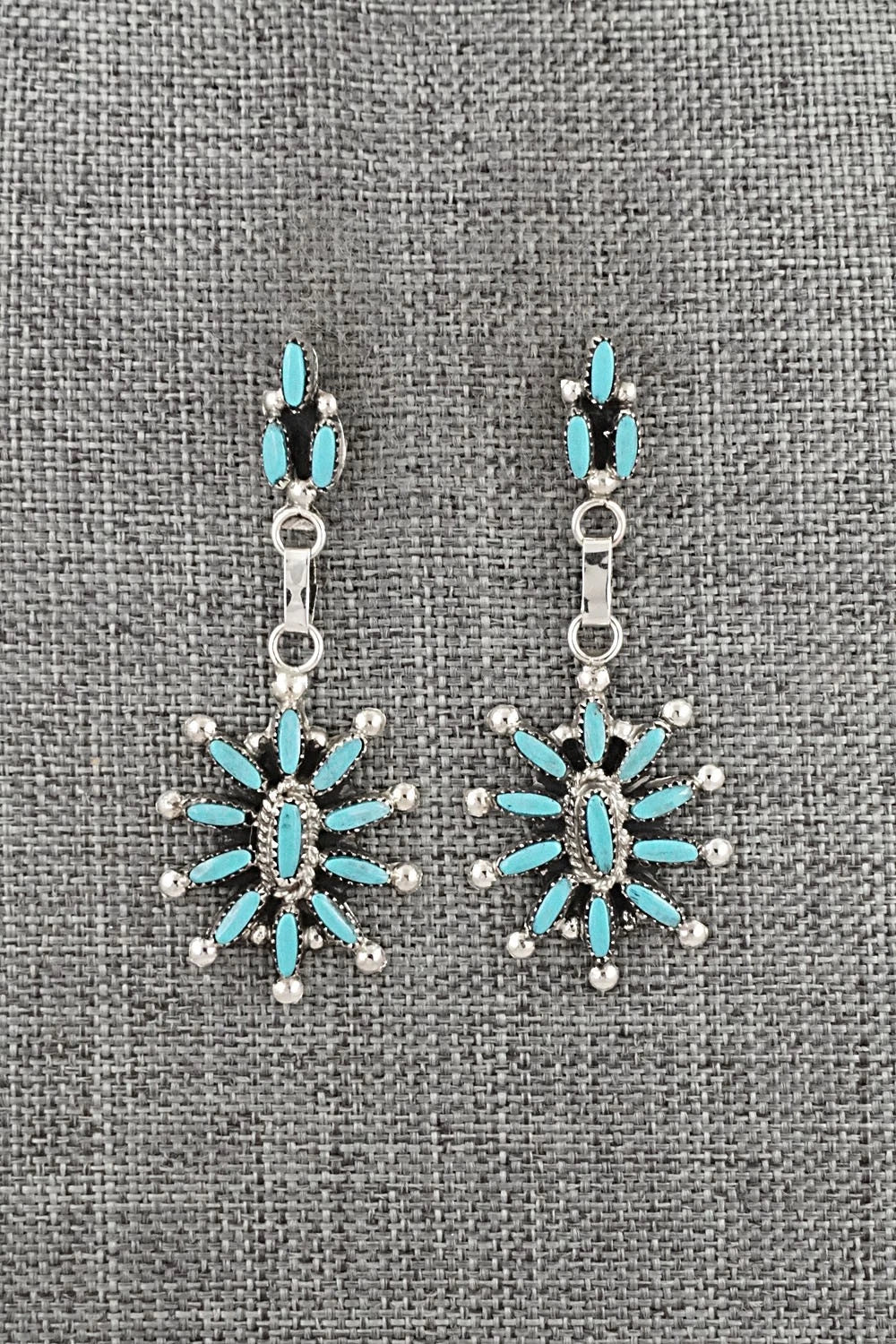 Turquoise & Sterling Silver Earrings - Evonne Hustito