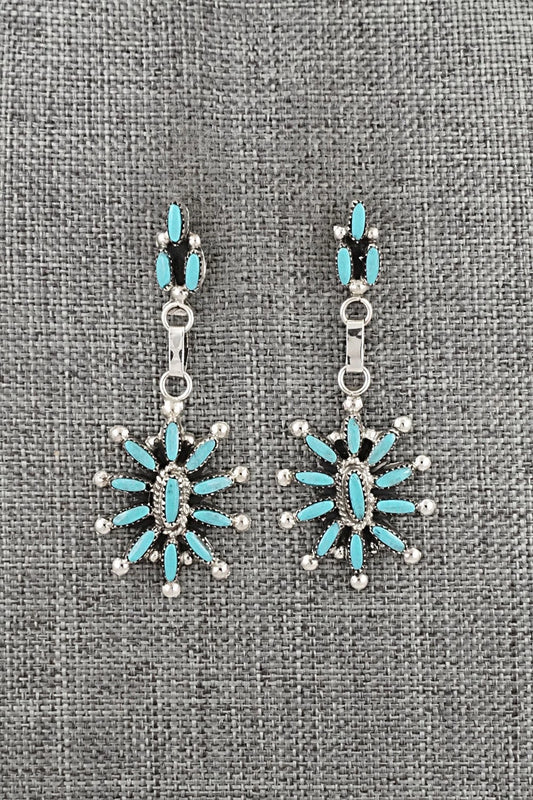 Turquoise & Sterling Silver Earrings - Evonne Hustito