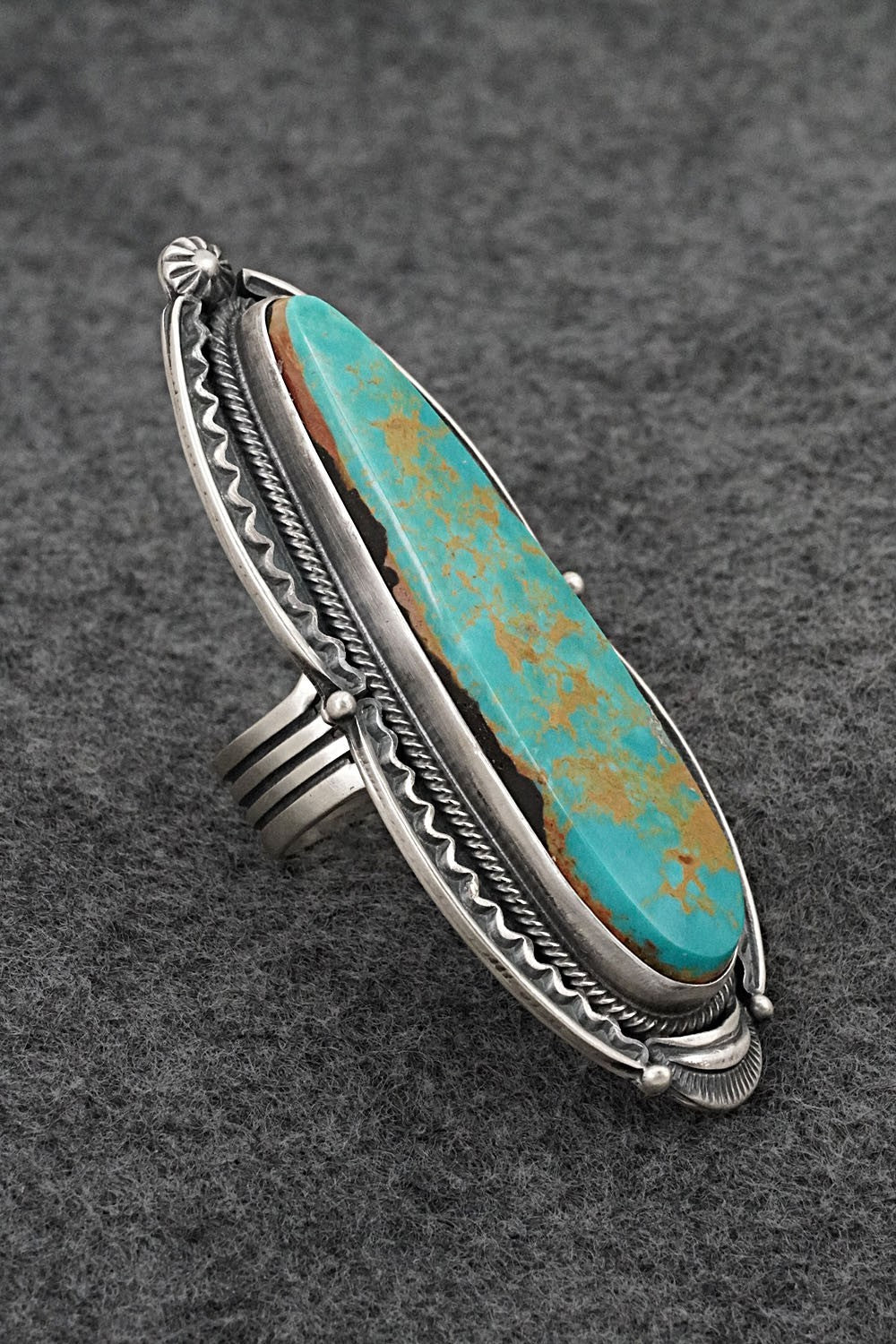 Turquoise & Sterling Silver Ring - Randy Boyd - Size 8