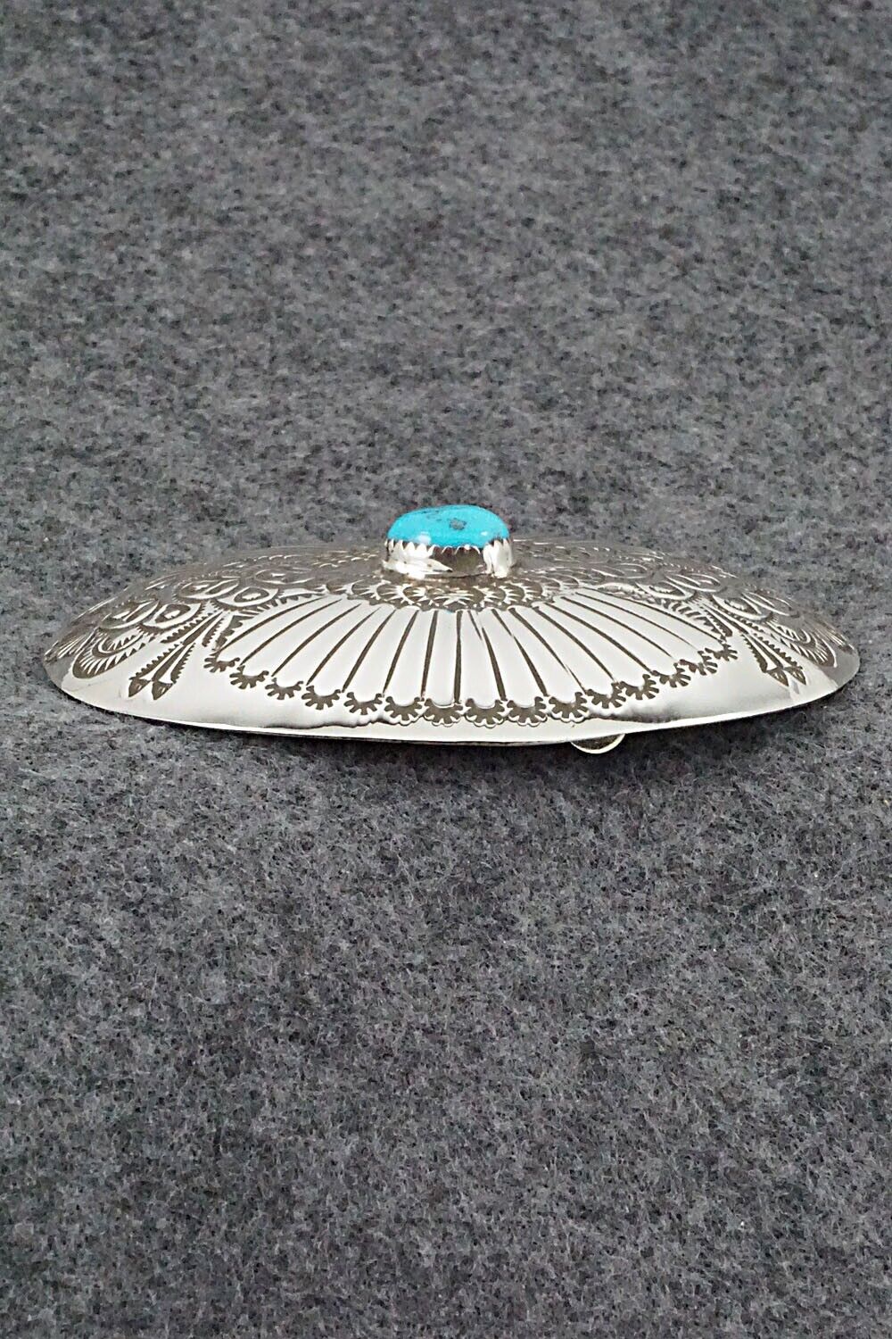 Turquoise & Sterling Silver Belt Buckle - Shirley Silver