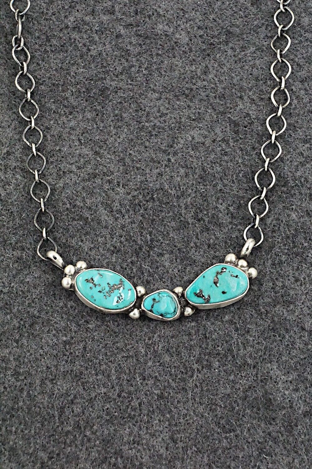 Turquoise & Sterling Silver Necklace - Darrin Livingston