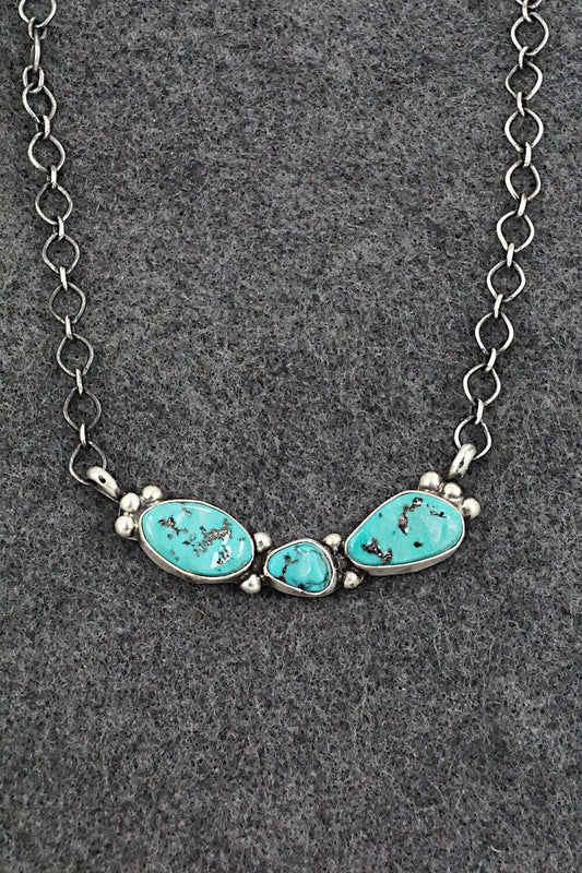 Turquoise & Sterling Silver Necklace - Darrin Livingston