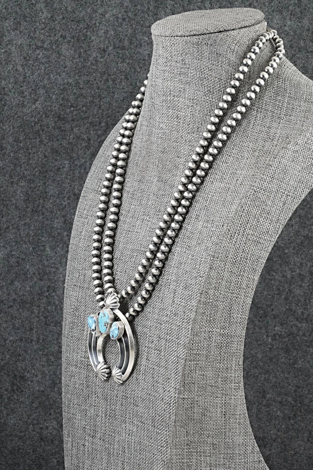 Turquoise & Sterling Silver Necklace - Davey Morgan
