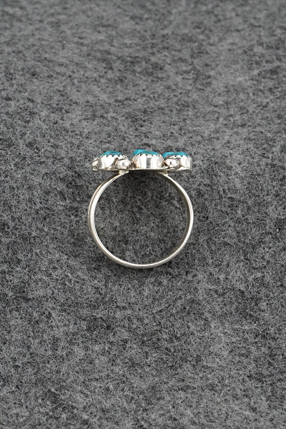 Turquoise & Sterling Silver Ring - Priscilla Reeder - Size 7.5