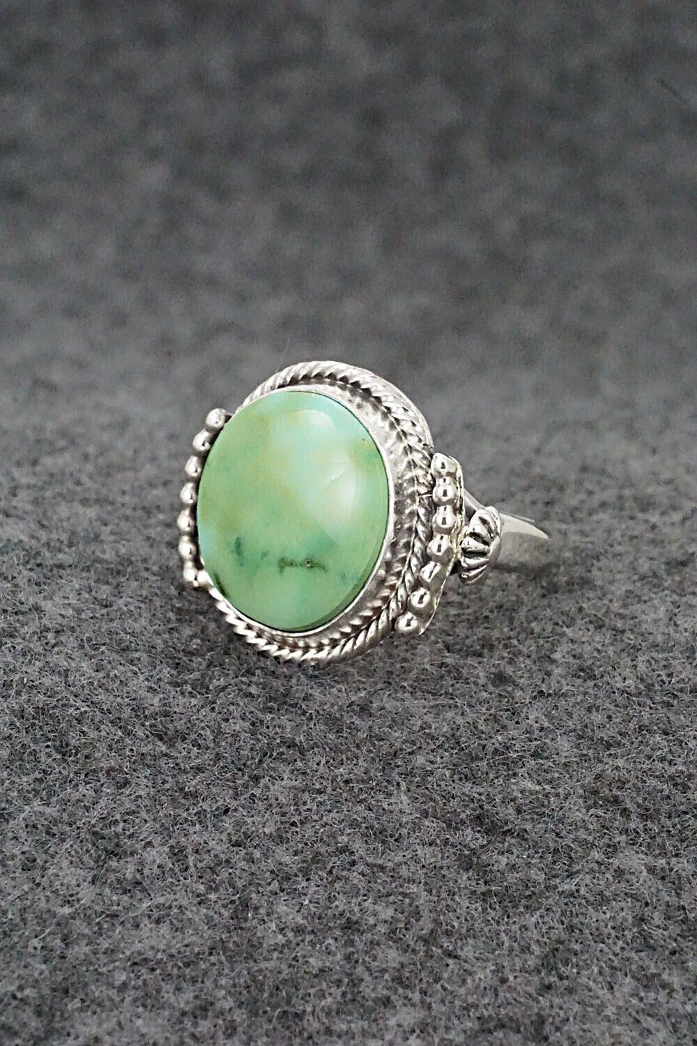 Turquoise & Sterling Silver Ring - Andrew Vandever - Size 7