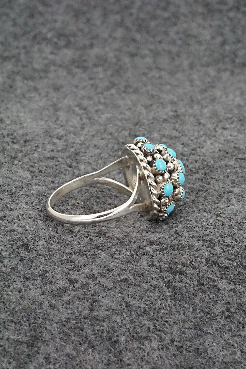 Turquoise & Sterling Silver Ring - Dickie Charley - Size 7.5