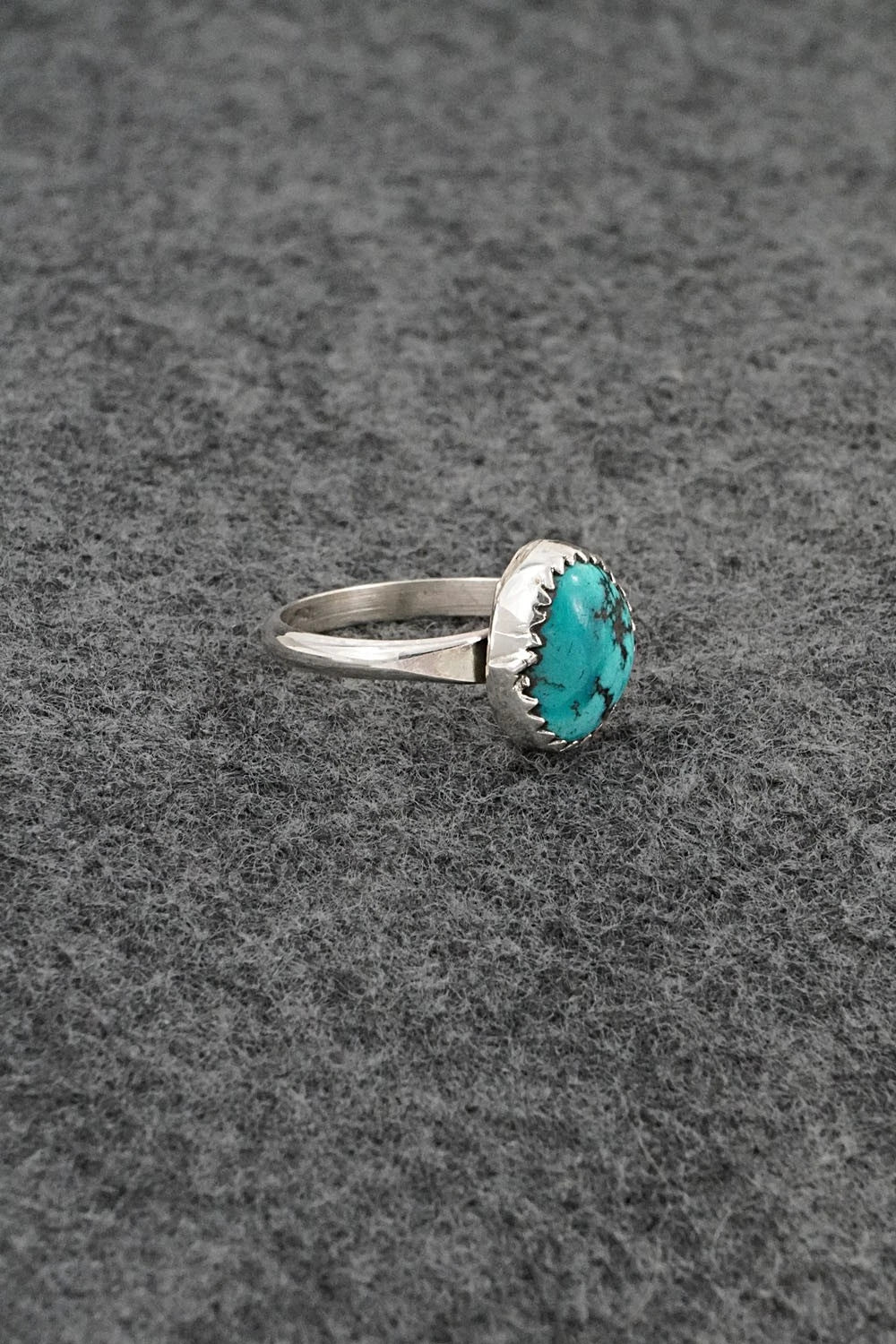 Turquoise & Sterling Silver Ring - Darius Arviso - Size 6.5