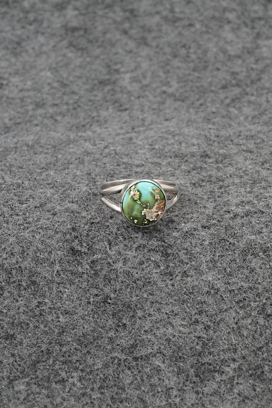 Turquoise & Sterling Silver Ring - Rosemary Saunders - Size 5