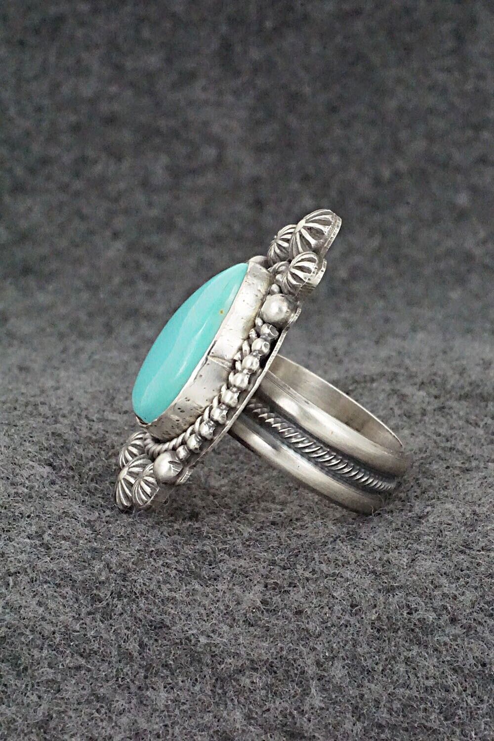 Turquoise & Sterling Silver Ring - Michael Calladitto - Size 8