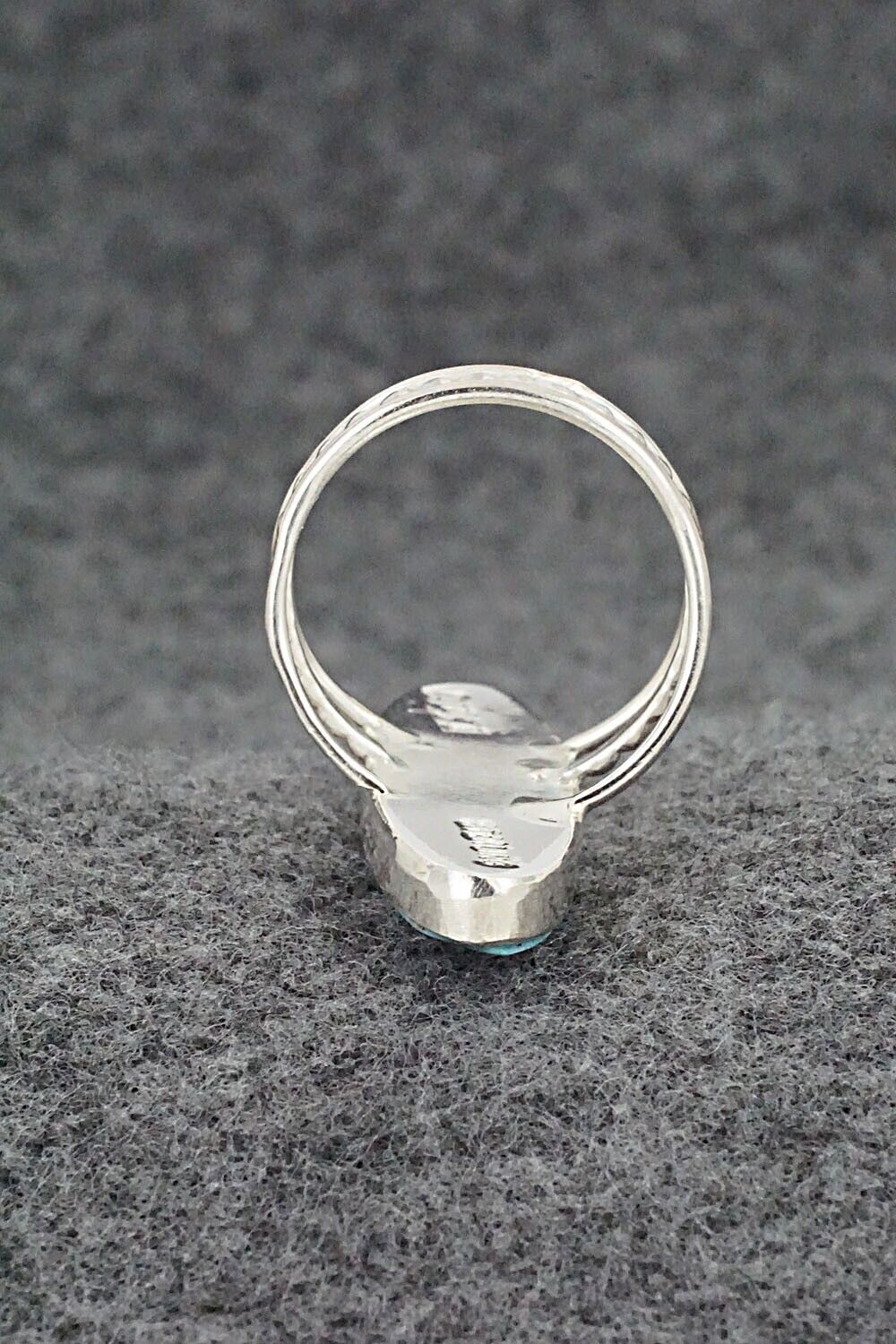Turquoise & Sterling Silver Ring - Harold Smith - Size 8