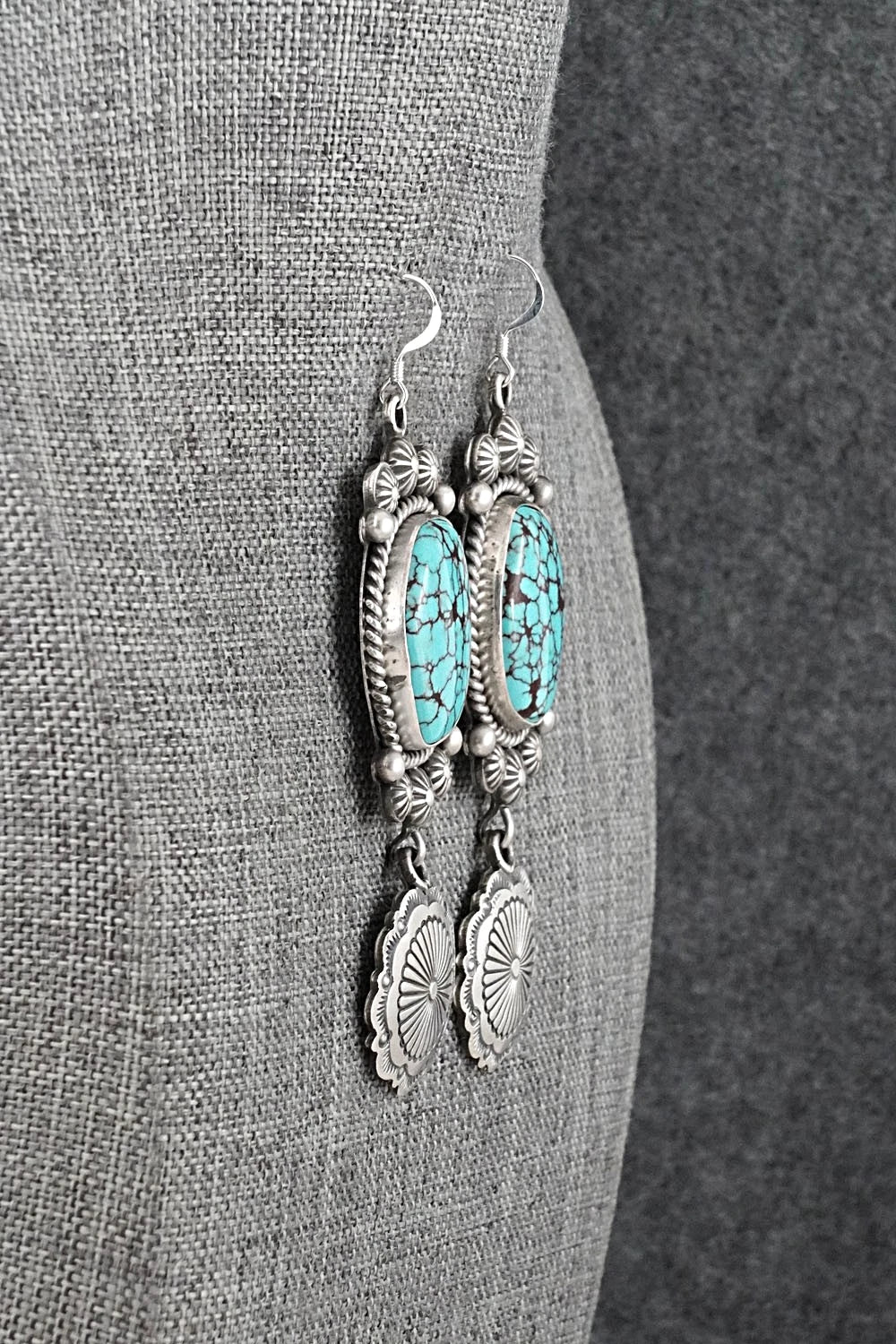 Turquoise & Sterling Silver Earrings - Michael Calladitto
