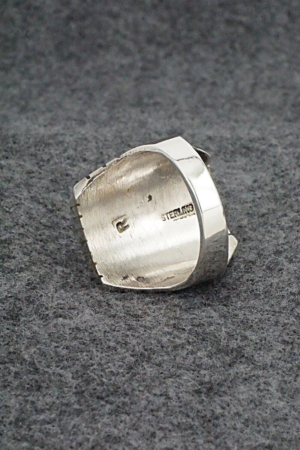 White Buffalo & Sterling Silver Ring - Trevor Jack - Size 12.75