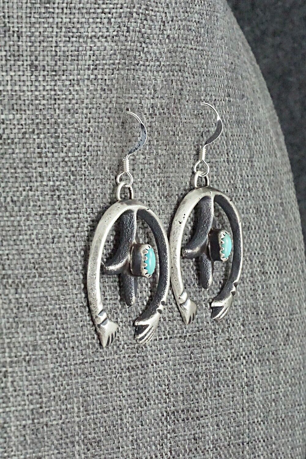 Turquoise & Sterling Silver Earrings - Martha Cayatiento