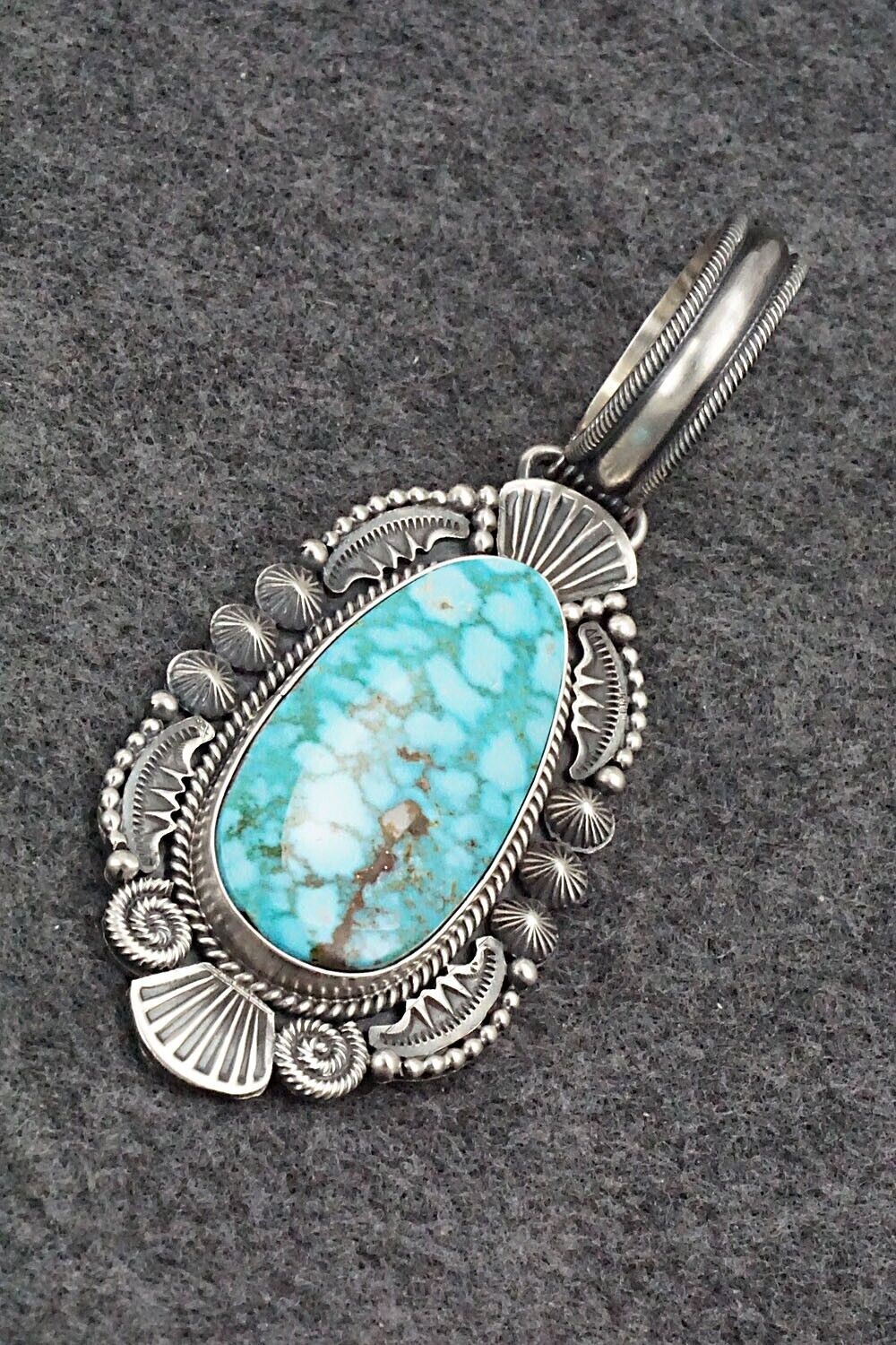 Turquoise & Sterling Silver Pendant - Michael Calladitto