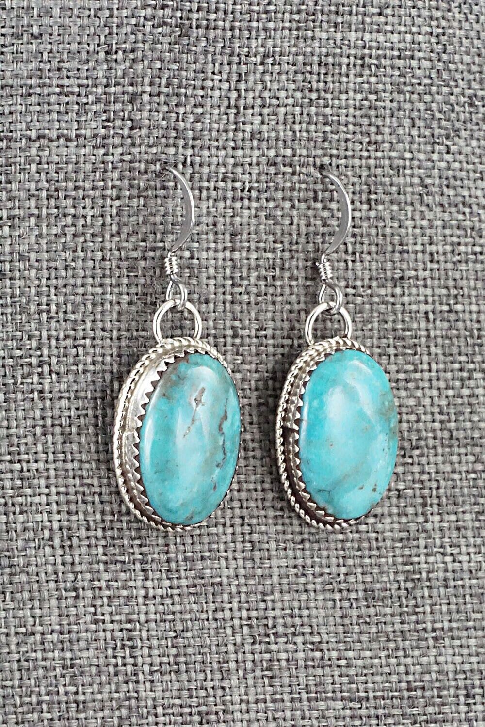 Turquoise & Sterling Silver Earrings - Ernest Hawthorne