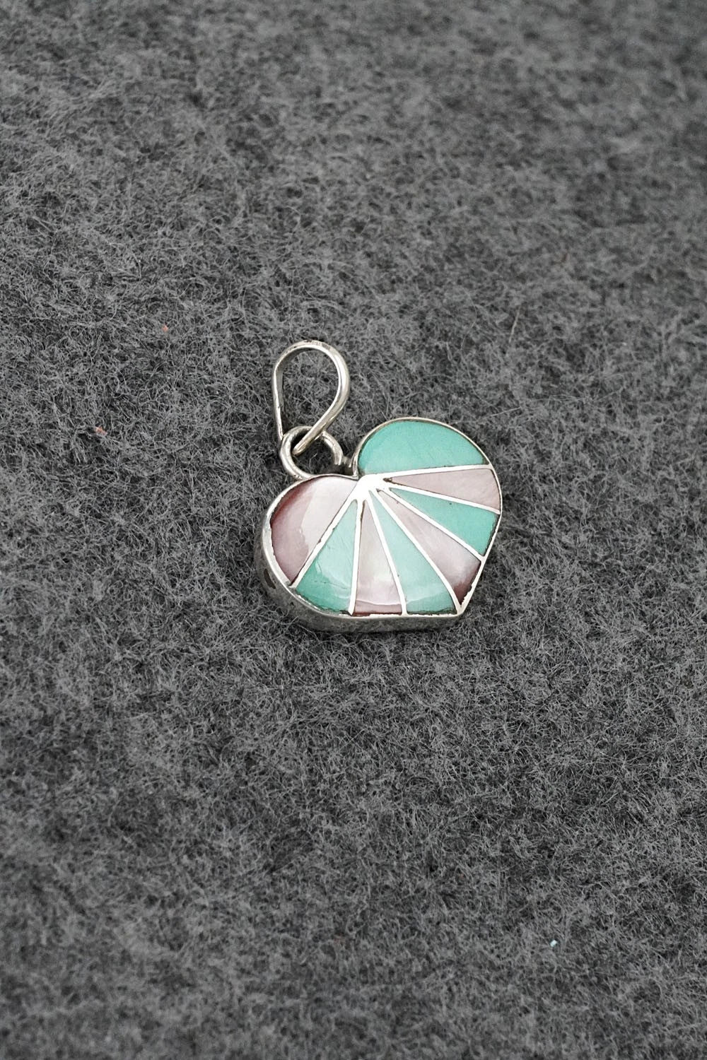 Turquoise, Mother of Pearl & Sterling Silver Pendant - Gina Dosedo