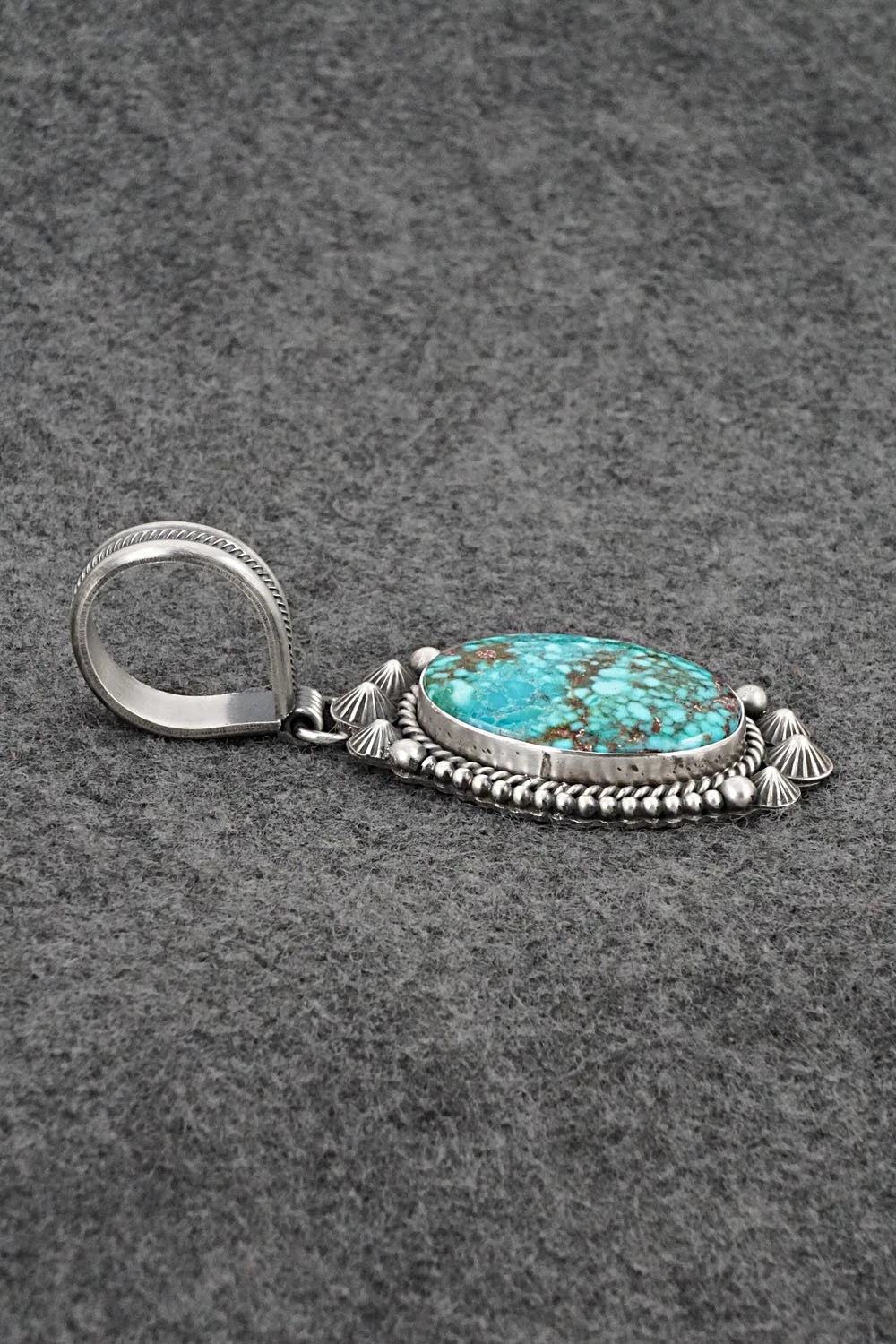 Turquoise & Sterling Silver Pendant - Michael Calladitto
